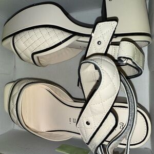 Elegant Cream Platform Sandals